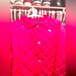 Tommy Hilfiger pink puffer zip up jacket